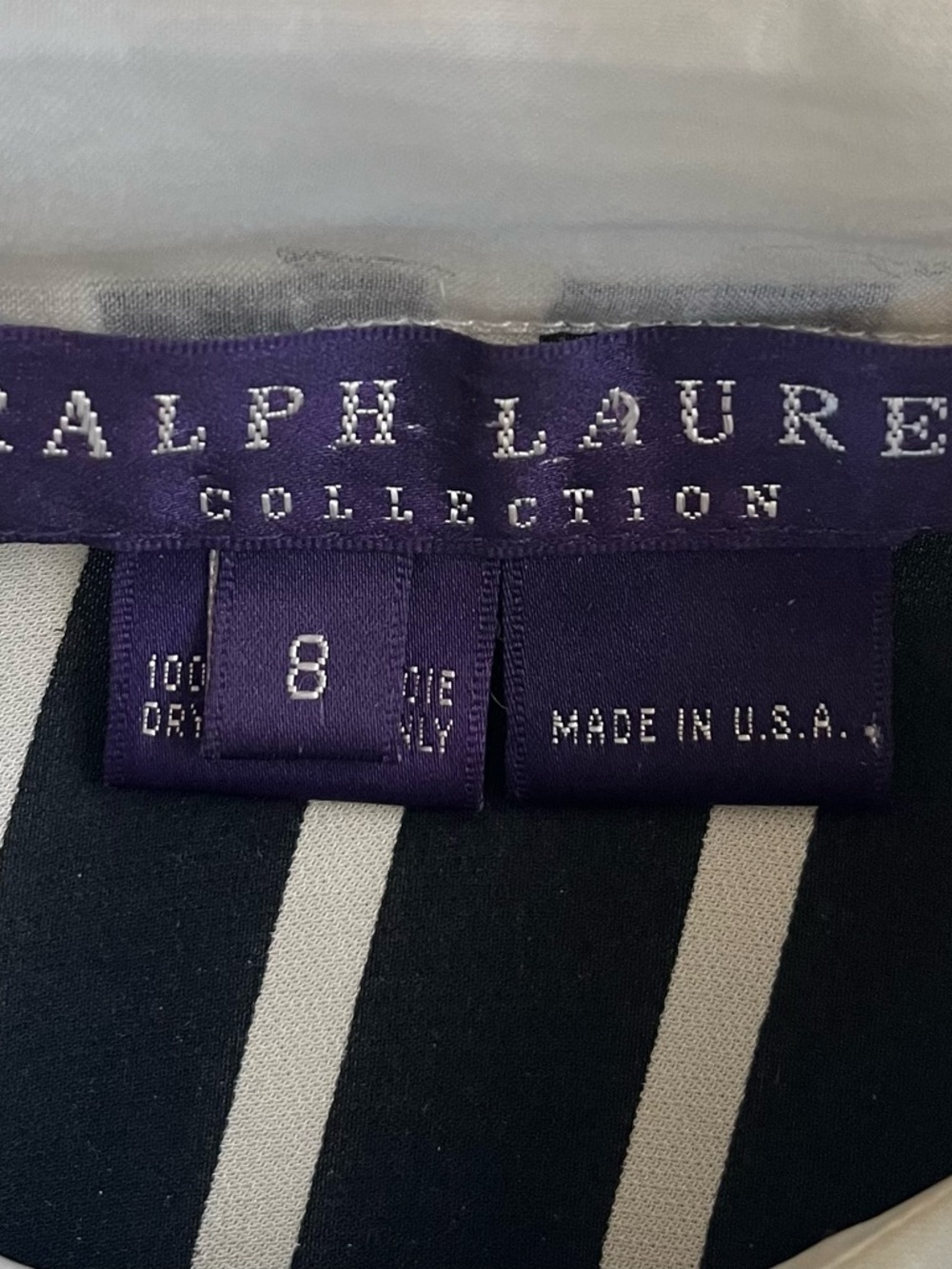 Ralph Lauren Collection (Purple Label) 100% Liquid Silk Size 8 - Picture 5 of 5